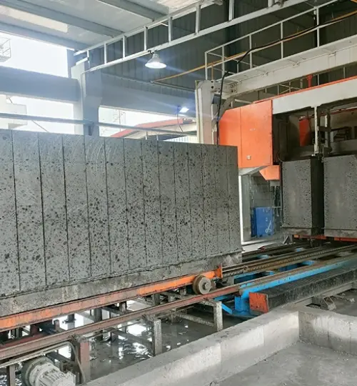 Liaoning customer non-autoclaved foam concrete block production line project